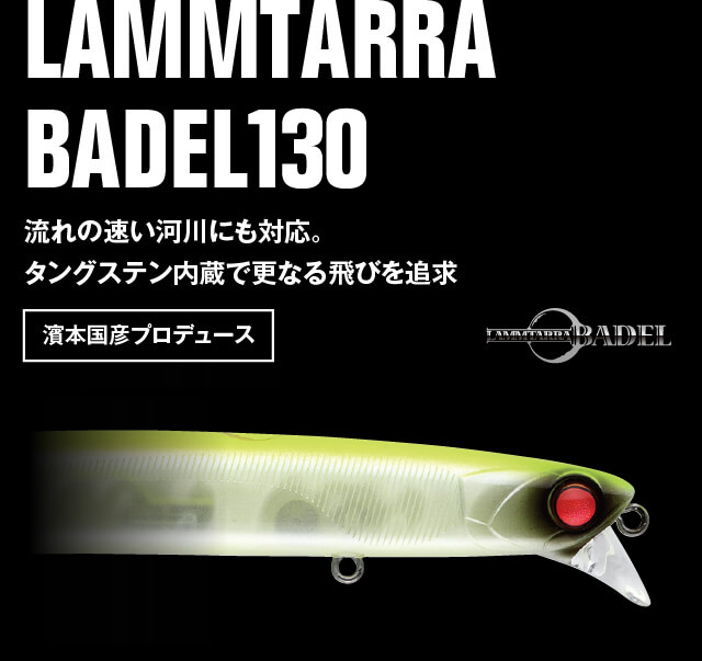 LAMMTARRA BADEL ランカーハントに必要な要素を満たした表層直下のドリフトミノー